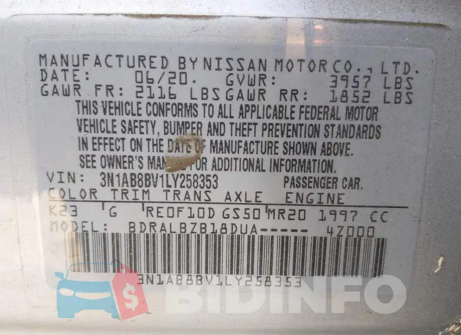 3N1AB8BV1LY258353 Photo# 9