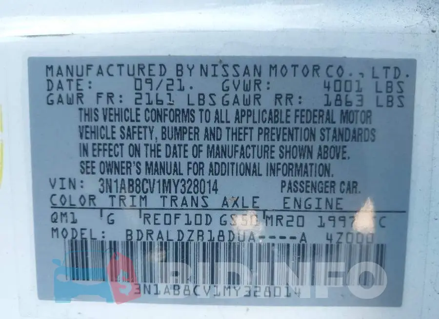 3N1AB8CV1MY328014 Photo# 9