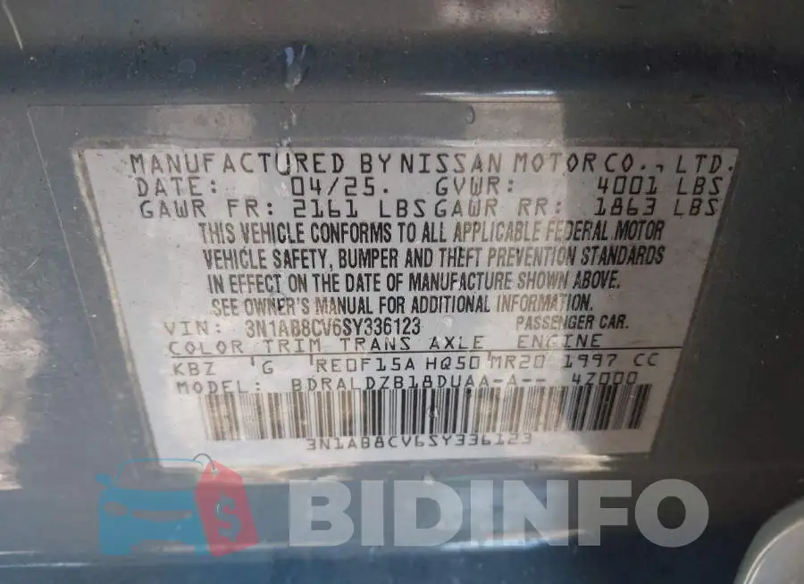 3N1AB8CV6SY336123 Photo# 9