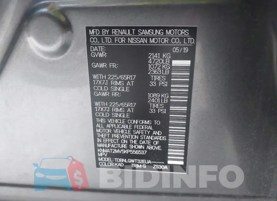 KNMAT2MV5KP556537 Photo# 9