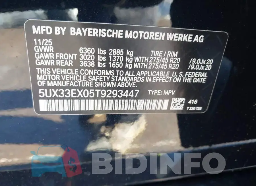 5UX33EX05T9293447 Photo# 9