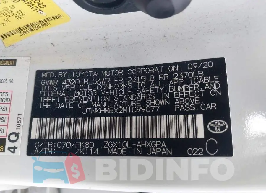 JTNKHMBX2M1099077 Photo# 9