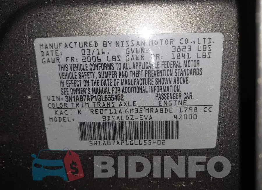 3N1AB7AP1GL655402 Photo# 9