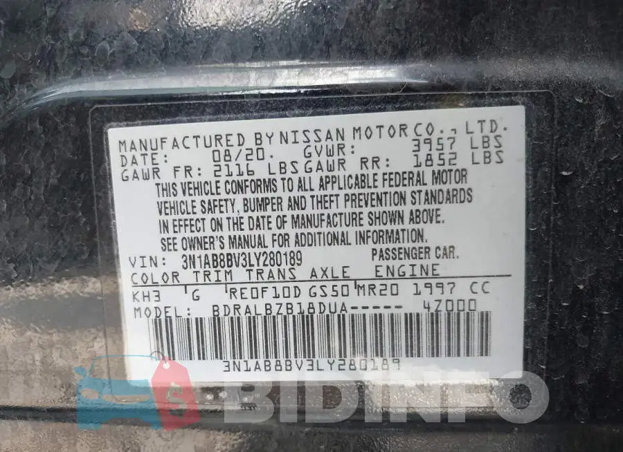 3N1AB8BV3LY280189 Photo# 9