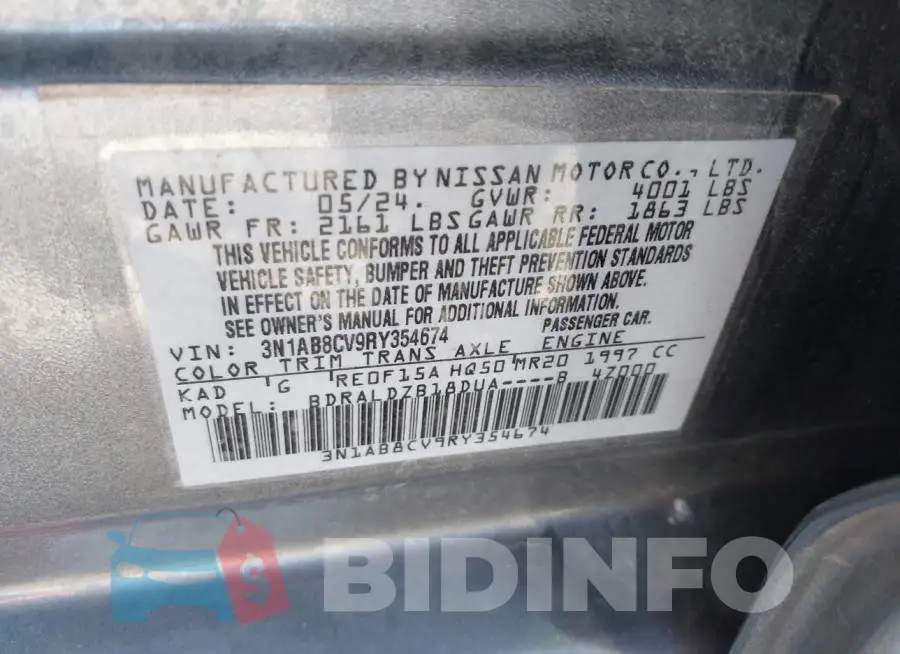 3N1AB8CV9RY354674 Photo# 9