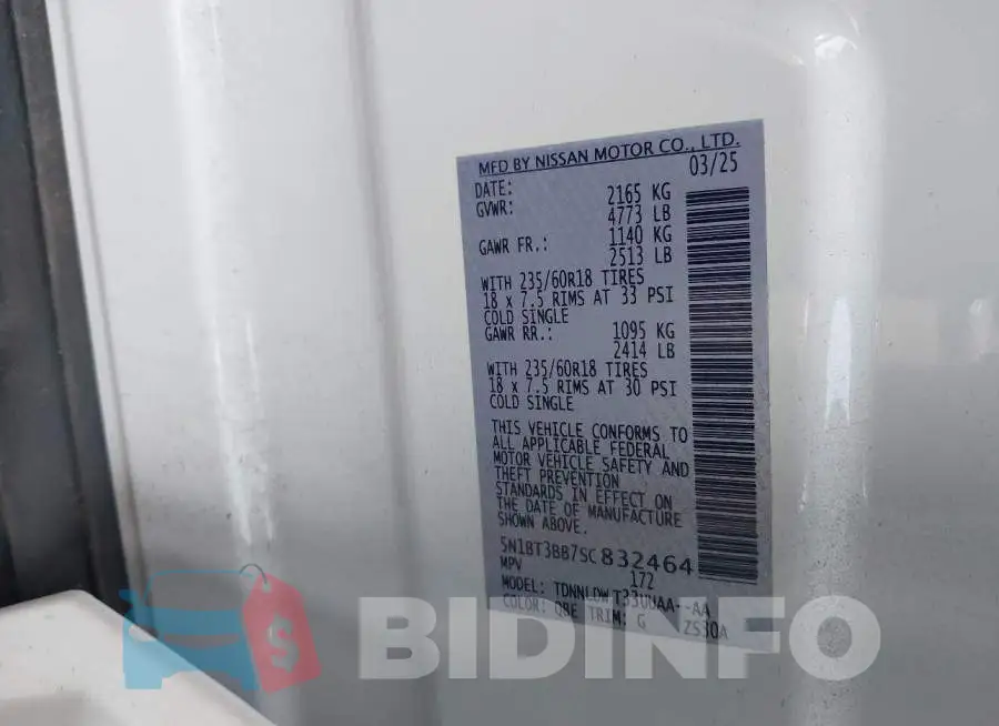 5N1BT3BB7SC832464 Photo# 9