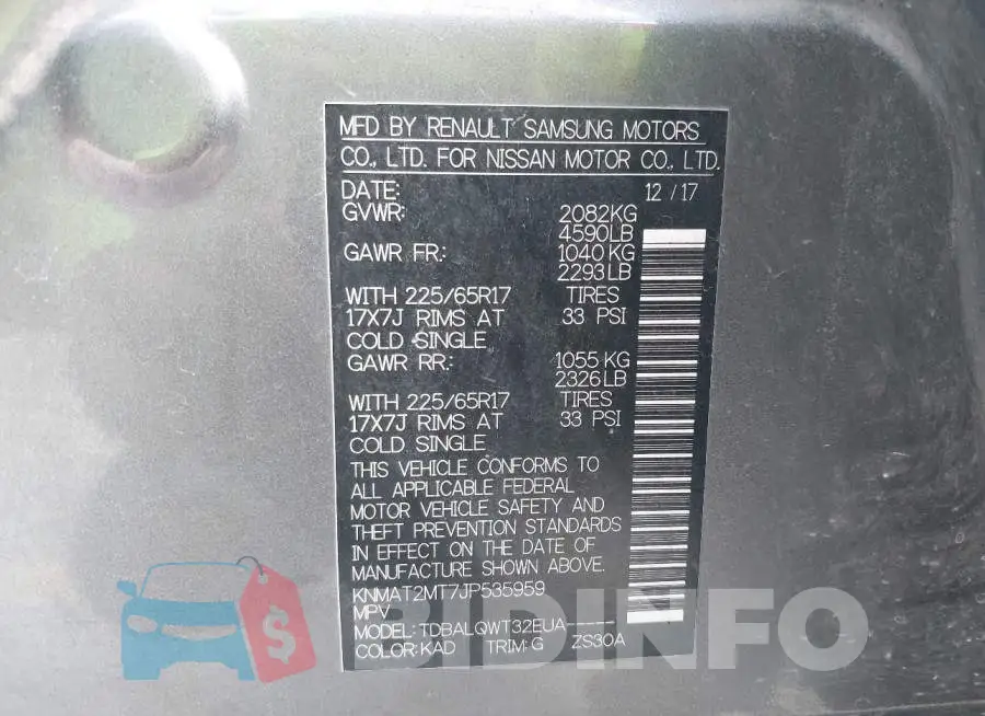 KNMAT2MT7JP535959 Photo# 9
