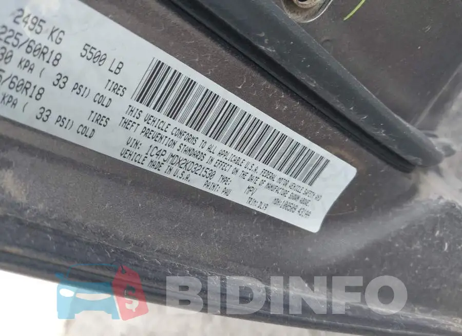 1C4PJMDX2KD321530 Photo# 9
