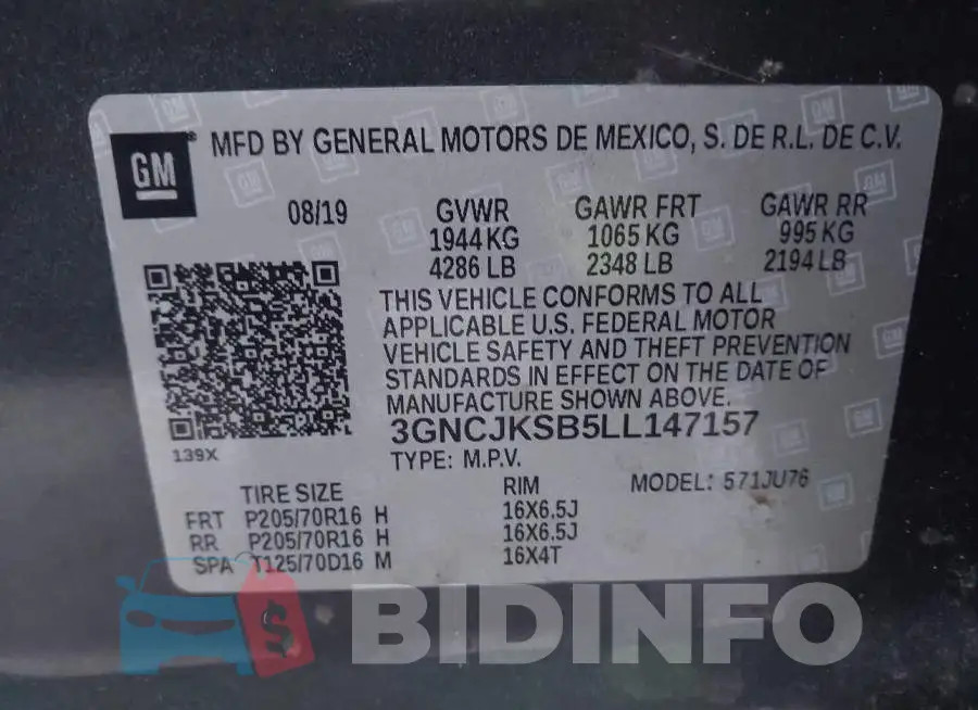 3GNCJKSB5LL147157 Photo# 9