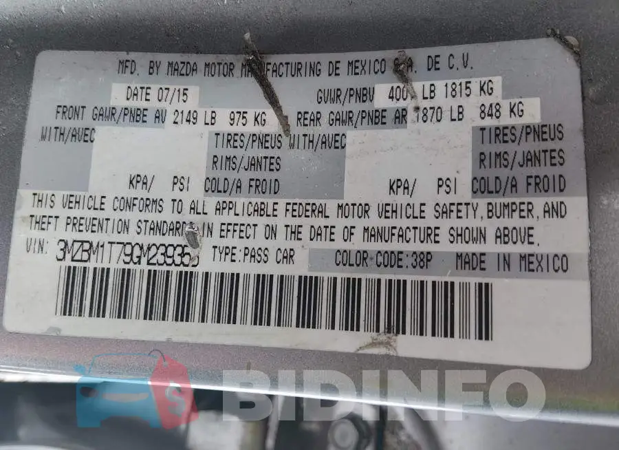 3MZBM1T79GM239353 Photo# 9