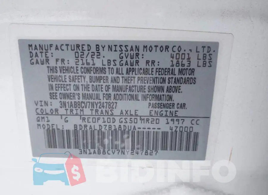 3N1AB8CV7NY247827 Photo# 9