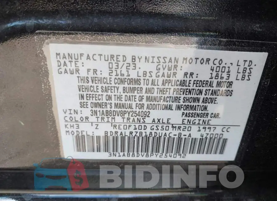 3N1AB8DV8PY254092 Photo# 9