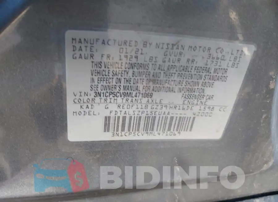 3N1CP5CV9ML471069 Photo# 9