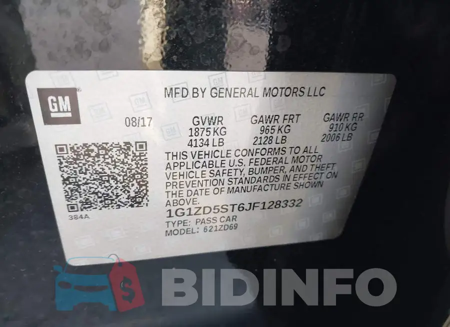 1G1ZD5ST6JF128332 Photo# 9