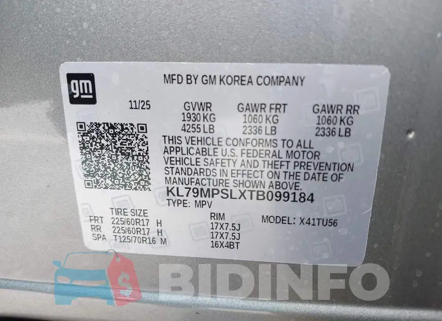 KL79MPSLXTB099184 Photo# 9