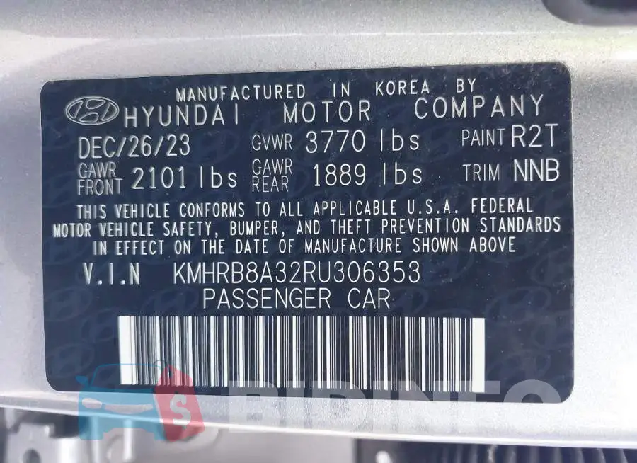 KMHRB8A32RU306353 Photo# 9