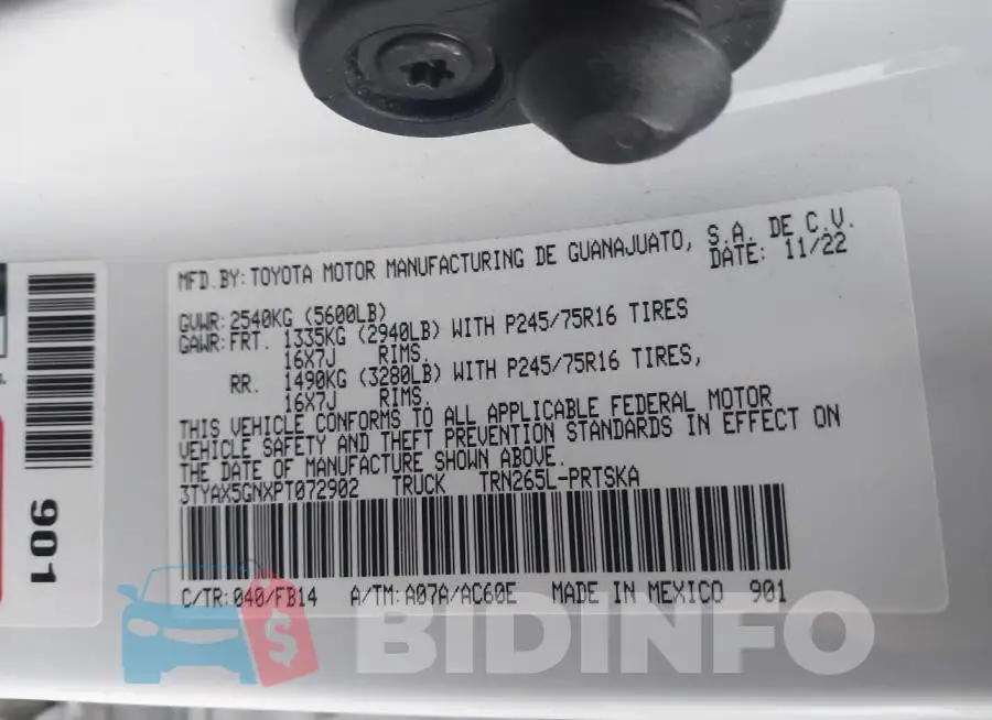 3TYAX5GNXPT072902 Photo# 9