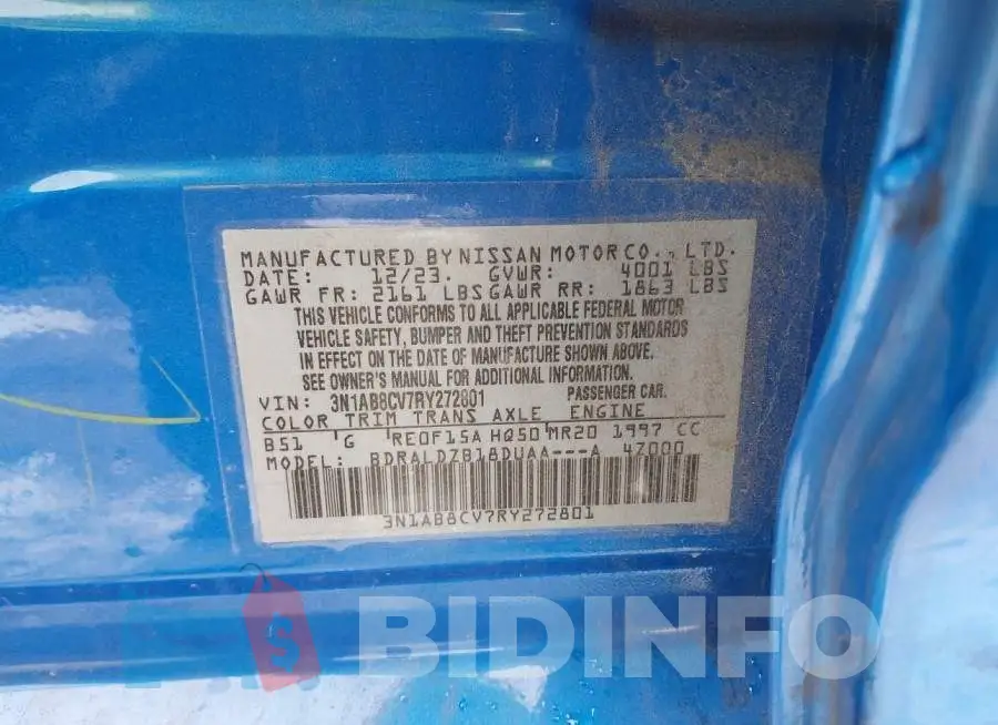 3N1AB8CV7RY272801 Photo# 9
