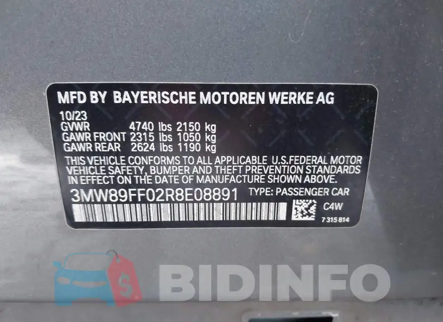 3MW89FF02R8E08891 Photo# 9