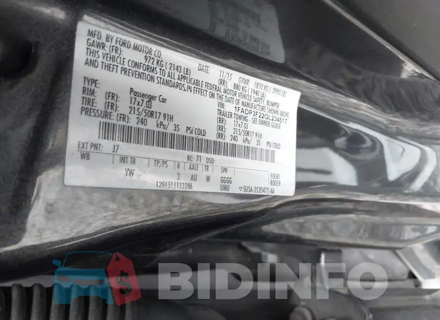 1FADP3F22GL234517 Photo# 9