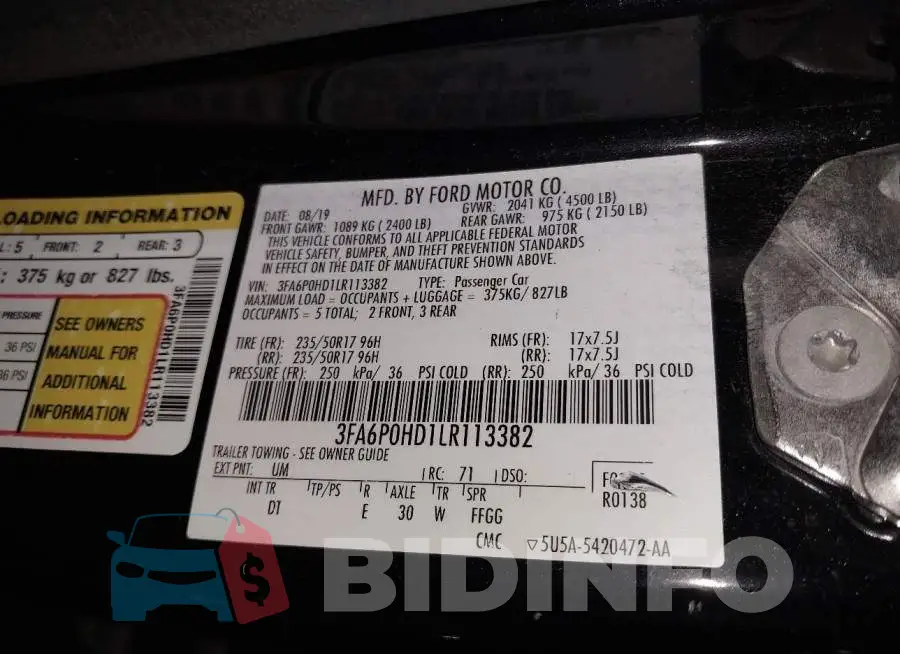 3FA6P0HD1LR113382 Photo# 9