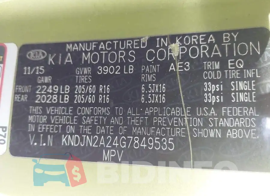 KNDJN2A24G7849535 Photo# 9