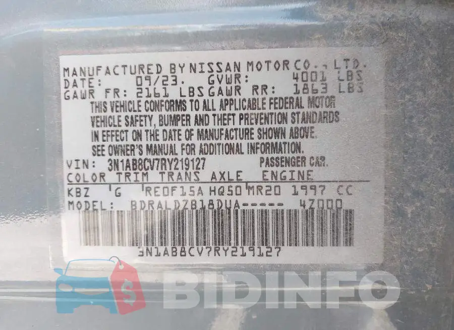 3N1AB8CV7RY219127 Photo# 9