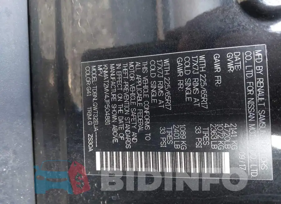 KNMAT2MV4JP504881 Photo# 9