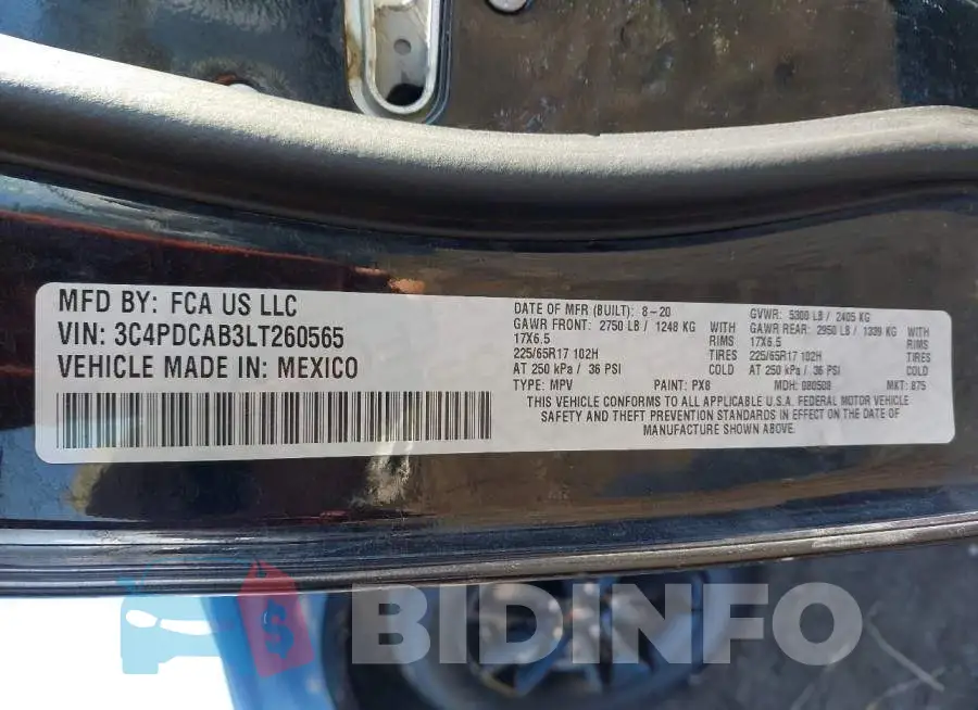 3C4PDCAB3LT260565 Photo# 9