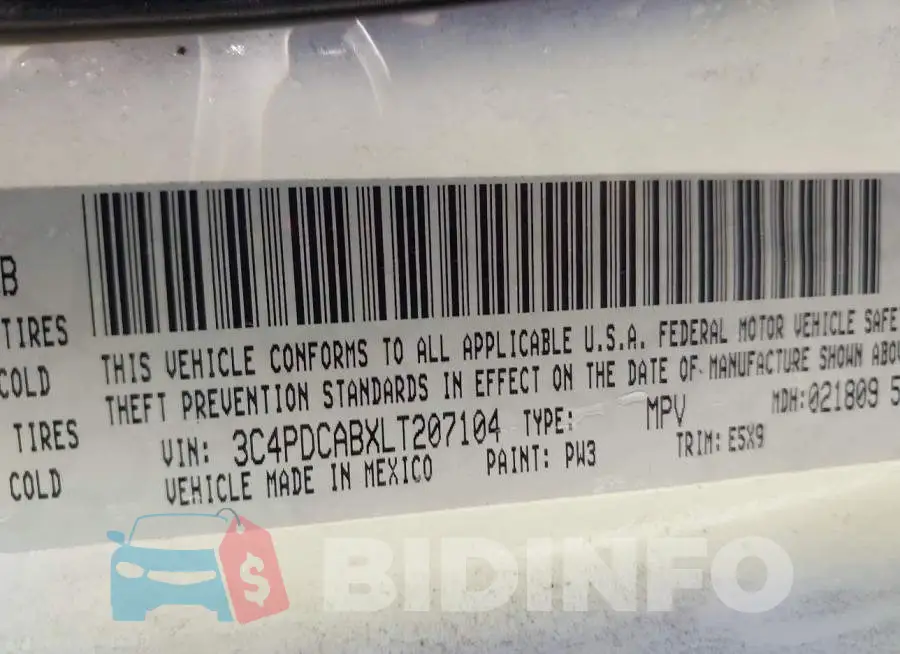 3C4PDCABXLT207104 Photo# 9