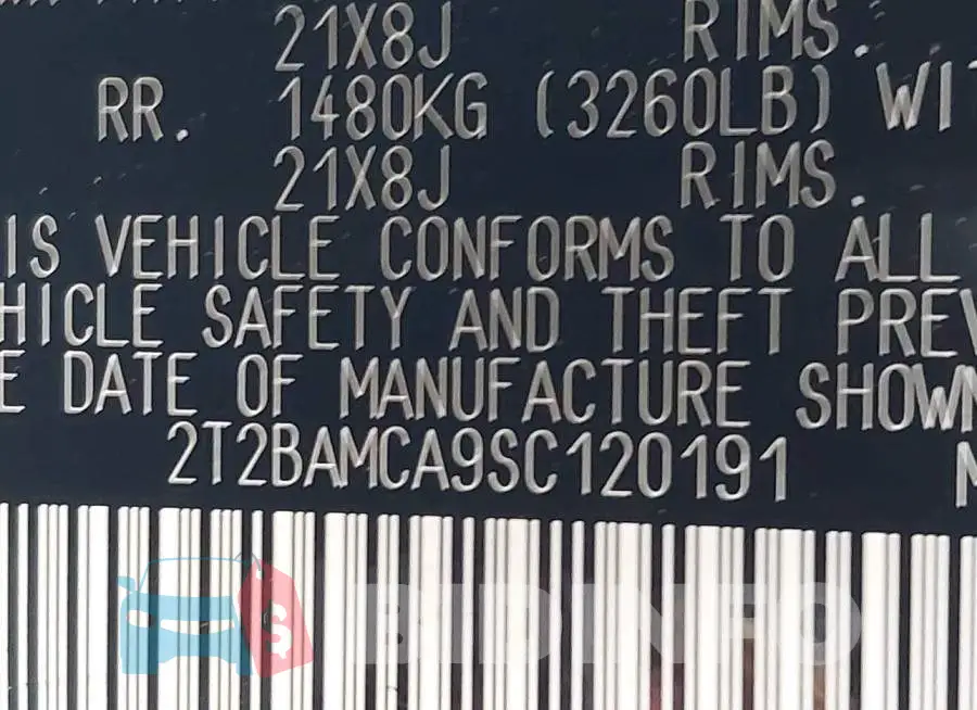 2T2BAMCA9SC120191 Photo# 9
