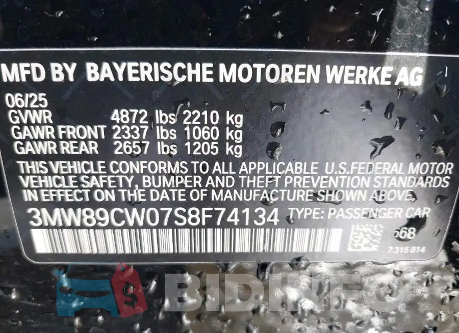 3MW89CW07S8F74134 Photo# 9