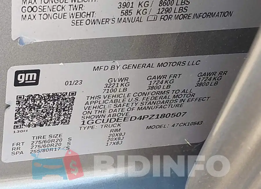 1GCUDEED4PZ180507 Photo# 9
