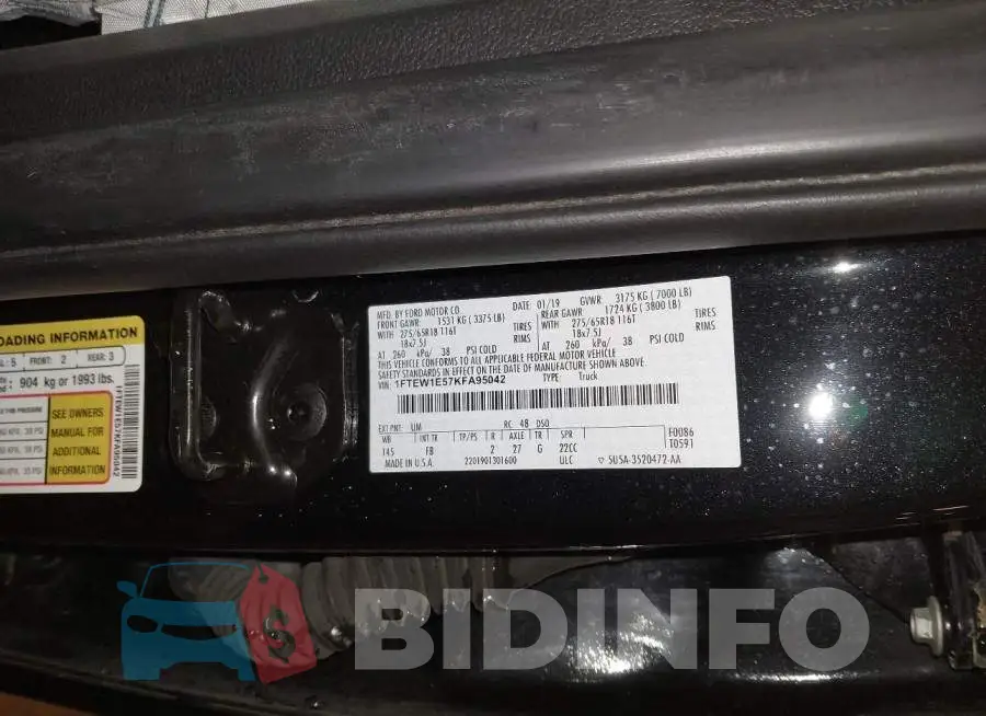 1FTEW1E57KFA95042 Photo# 9