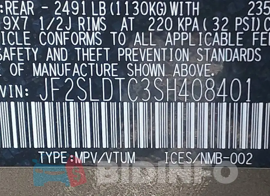 JF2SLDTC3SH408401 Photo# 9
