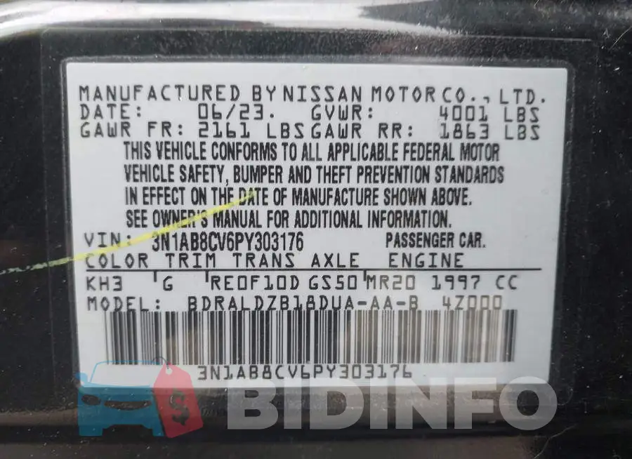 3N1AB8CV6PY303176 Photo# 9