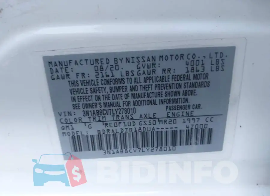 3N1AB8CV7LY278010 Photo# 9