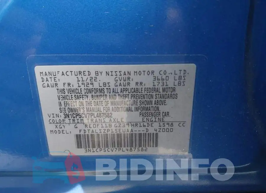 3N1CP5CV7PL487582 Photo# 9