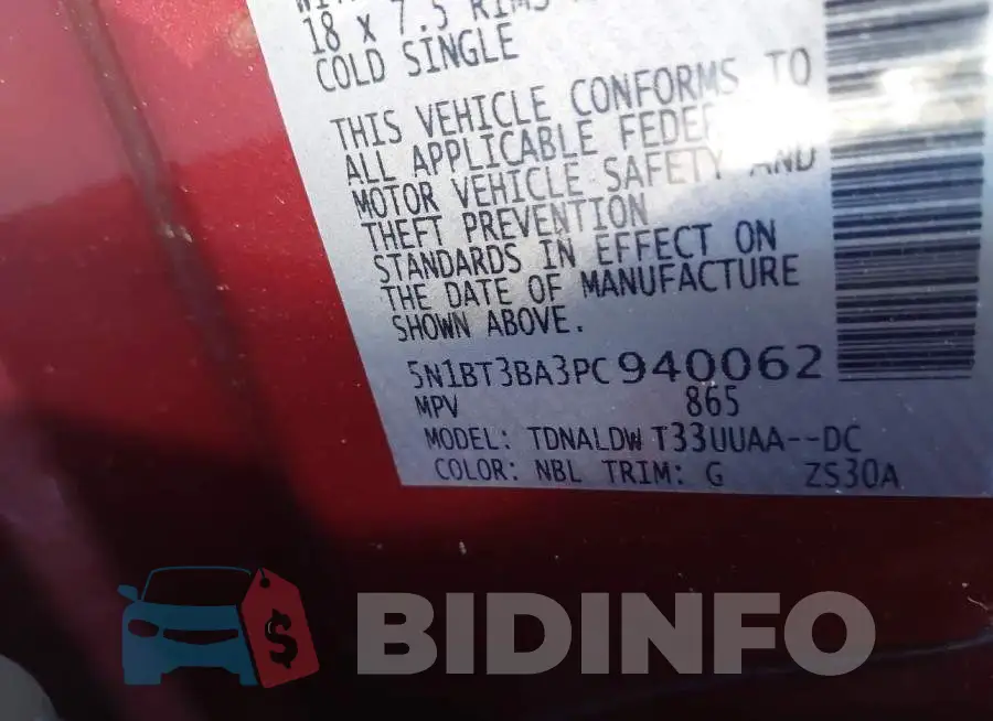5N1BT3BA3PC940062 Photo# 9