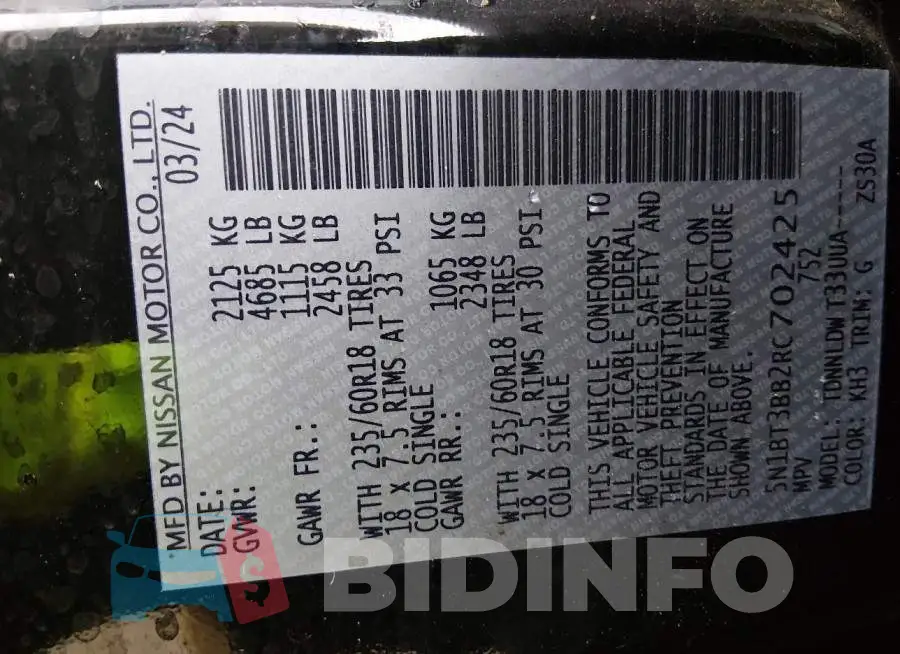 5N1BT3BB2RC702425 Photo# 9