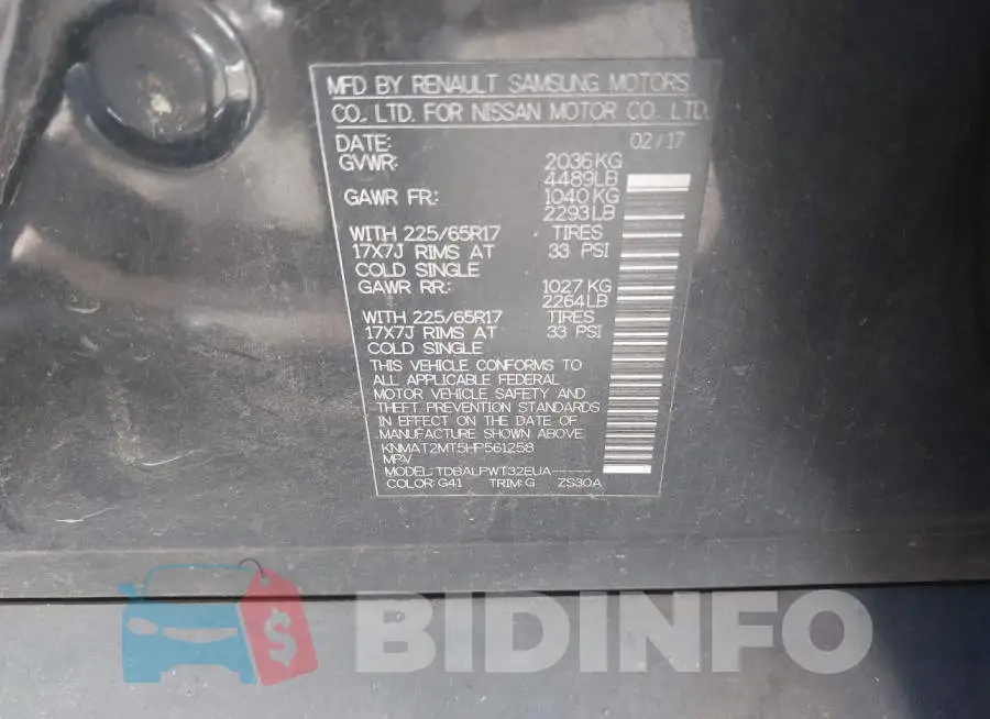 KNMAT2MT5HP561258 Photo# 9