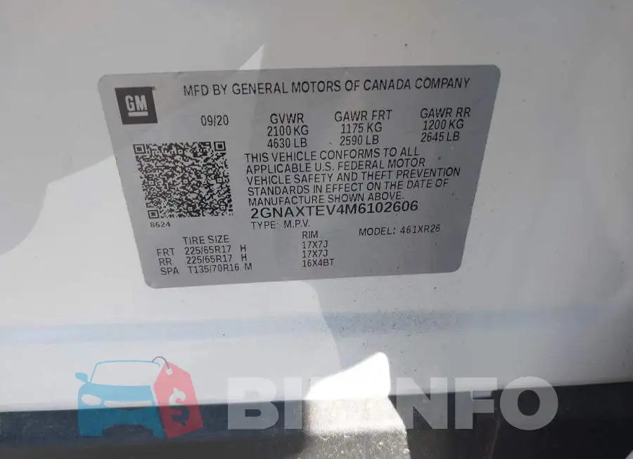 2GNAXTEV4M6102606 Photo# 9