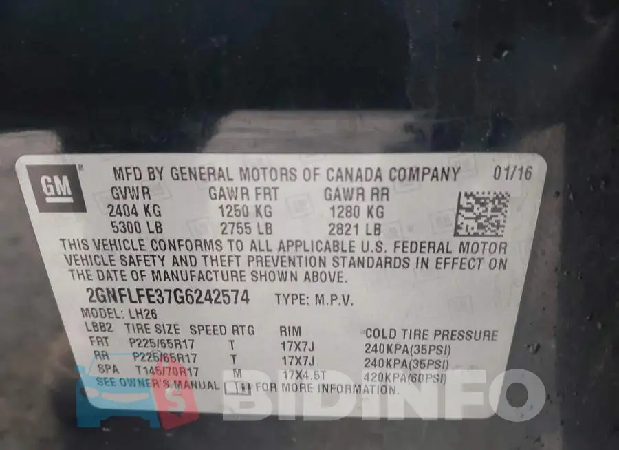 2GNFLFE37G6242574 Photo# 9
