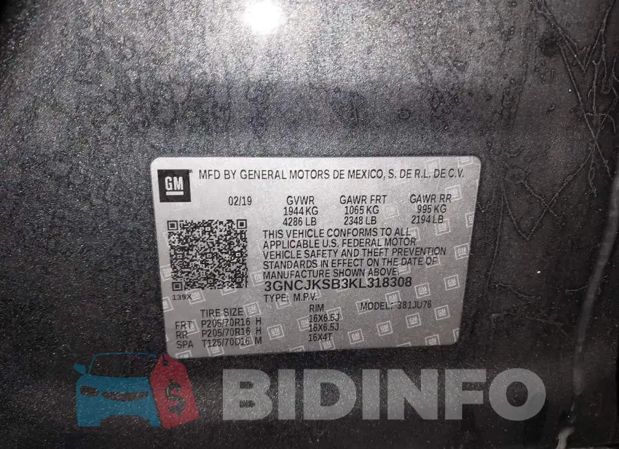 3GNCJKSB3KL318308 Photo# 9