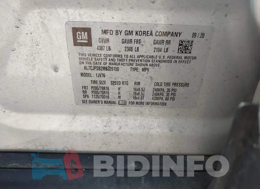 KL7CJPSB2MB326150 Photo# 9
