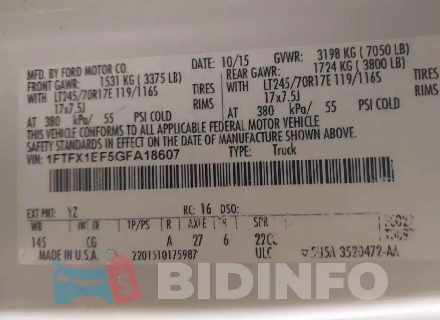 1FTFX1EF5GFA18607 Photo# 9
