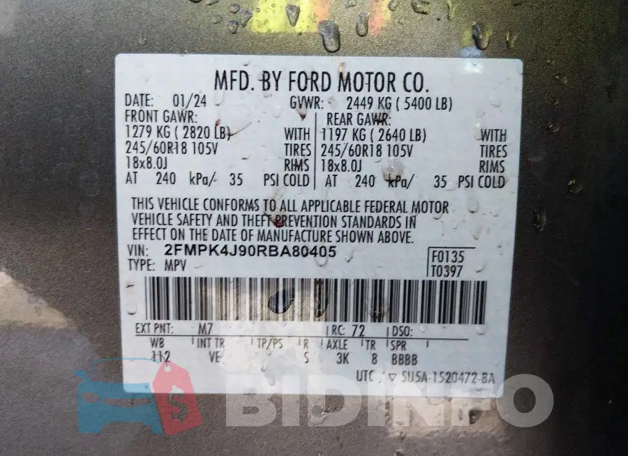 2FMPK4J90RBA80405 Photo# 9