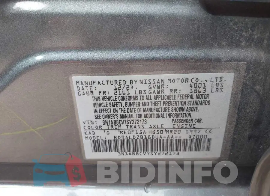3N1AB8CV7SY272173 Photo# 9