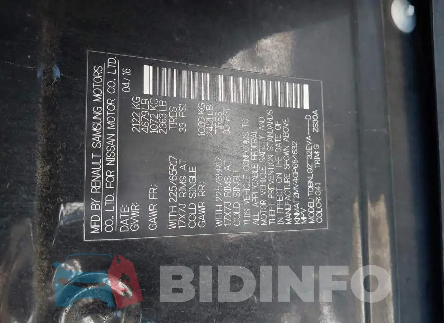 KNMAT2MV4GP684632 Photo# 9
