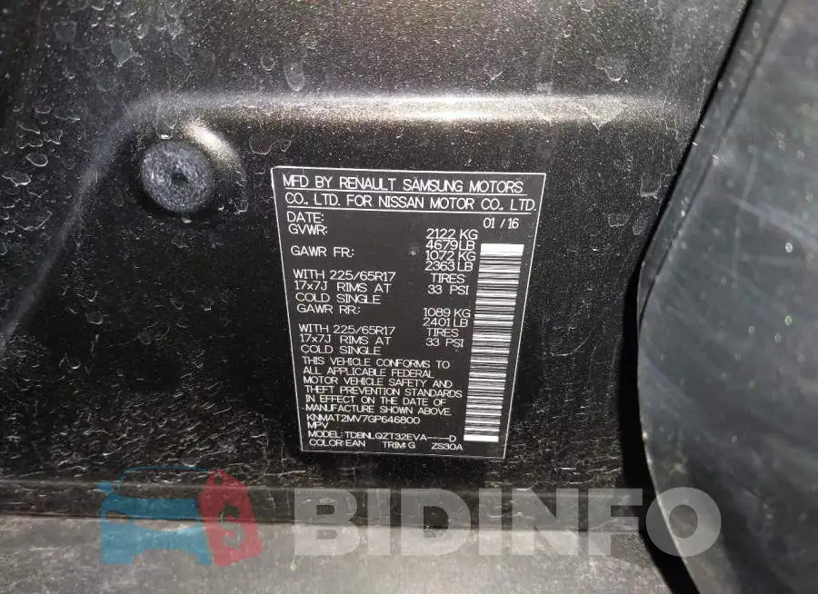KNMAT2MV7GP646800 Photo# 9